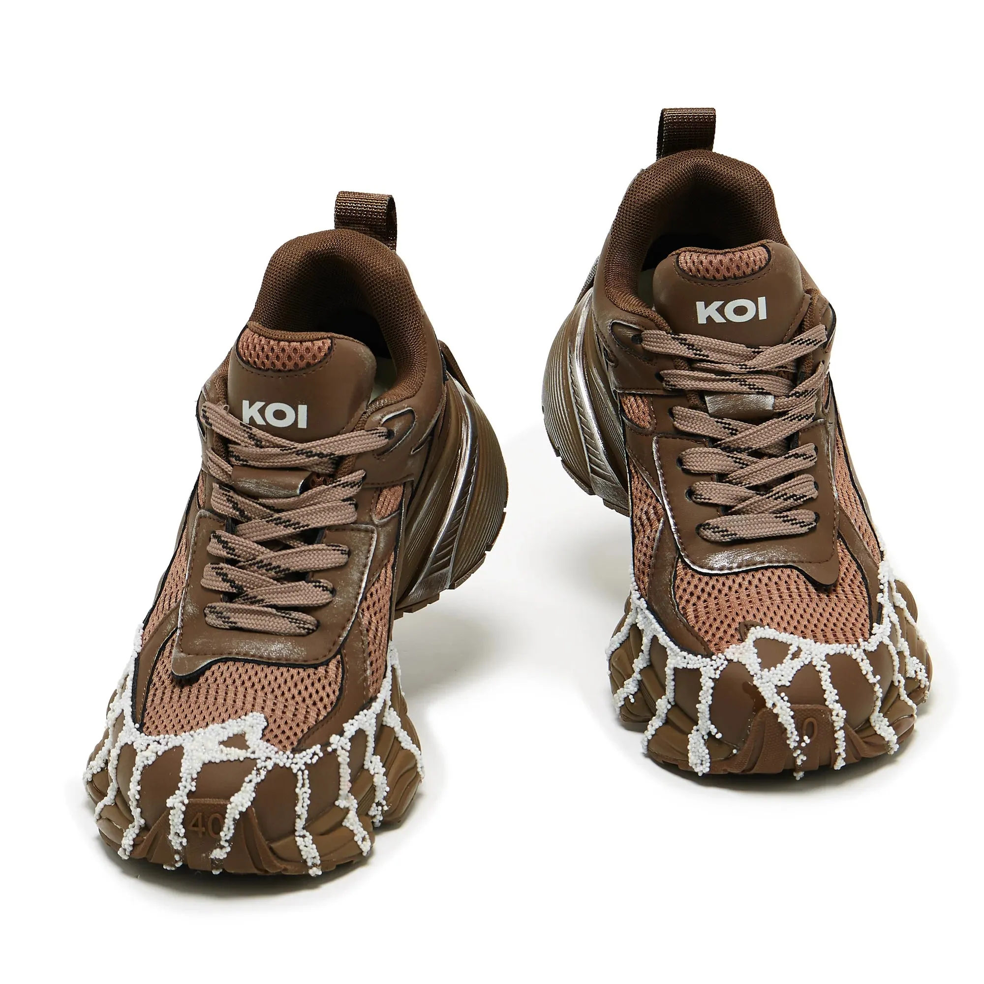 Forest Lines Mega Chunky Trainers- Brown sold by Shoe Freaks product image thumbnail 4