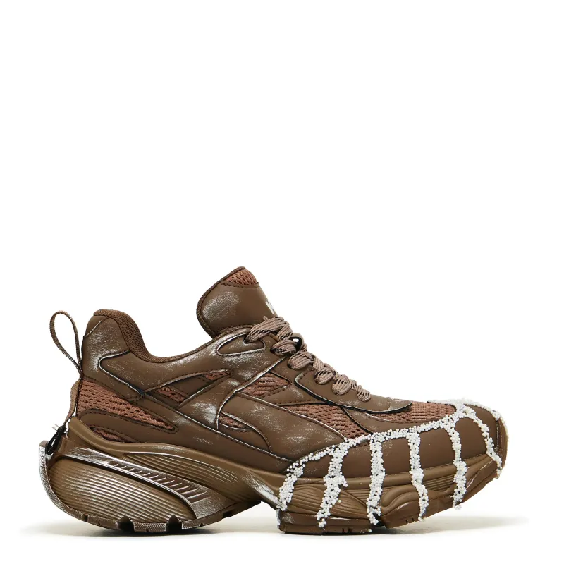 Forest Lines Mega Chunky Trainers- Brown sold by Shoe Freaks