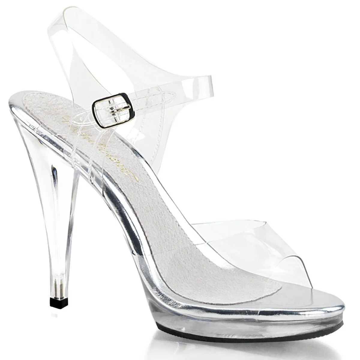 Fabulicious Flair-408-Clear-Size 8-Clearance sold by Shoe Freaks