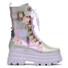 Nature's Flurry Trident Platform Boots - Purple sold by Shoe Freaks