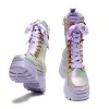 Nature's Flurry Trident Platform Boots - Purple sold by Shoe Freaks