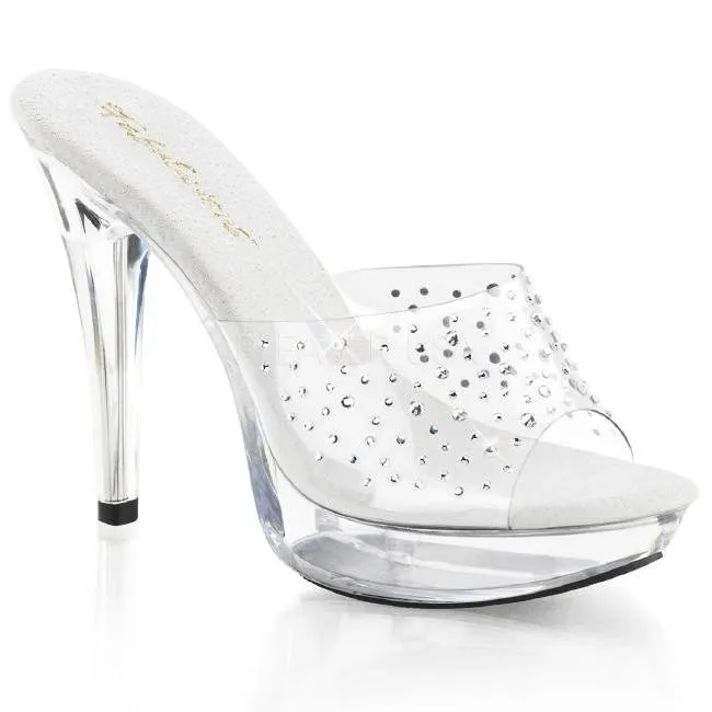 Fabulicious Cocktail-501RS-Clear/Clear-Size 10-Clearance sold by Shoe Freaks
