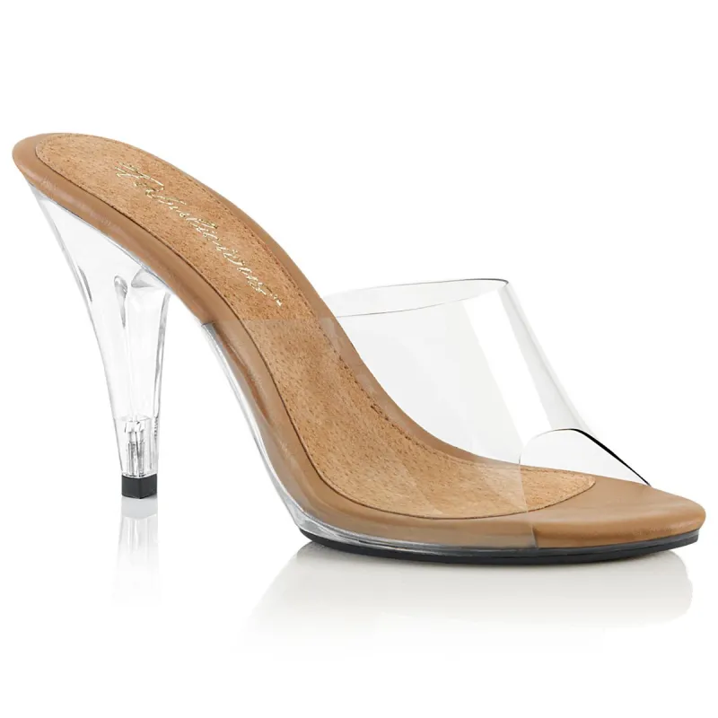 Fabulicious Caress-401-Clear-Tan-Size 8-Clearance sold by Shoe Freaks