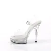 Fabulicious Majesty-508-Clear/Clear-Size 10-Clearance sold by Shoe Freaks