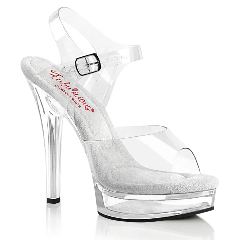 Fabulicious Majesty-508-Clear/Clear-Size 10-Clearance sold by Shoe Freaks