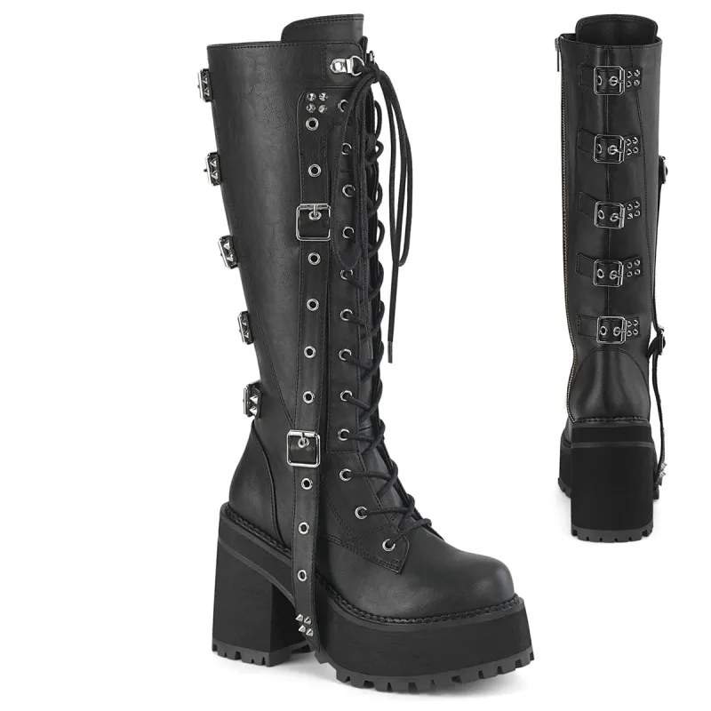 Demonia Assault-218-Black-Size 8-Clearance sold by Shoe Freaks