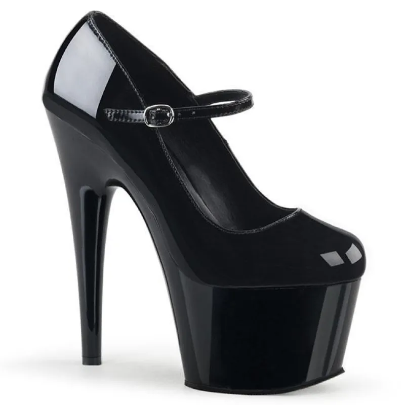 Pleaser Adore-787-Black-Size 7-Clearance sold by Shoe Freaks