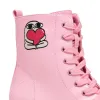 Love Urself Ketnipz Lace Up Boots - Pink sold by Shoe Freaks