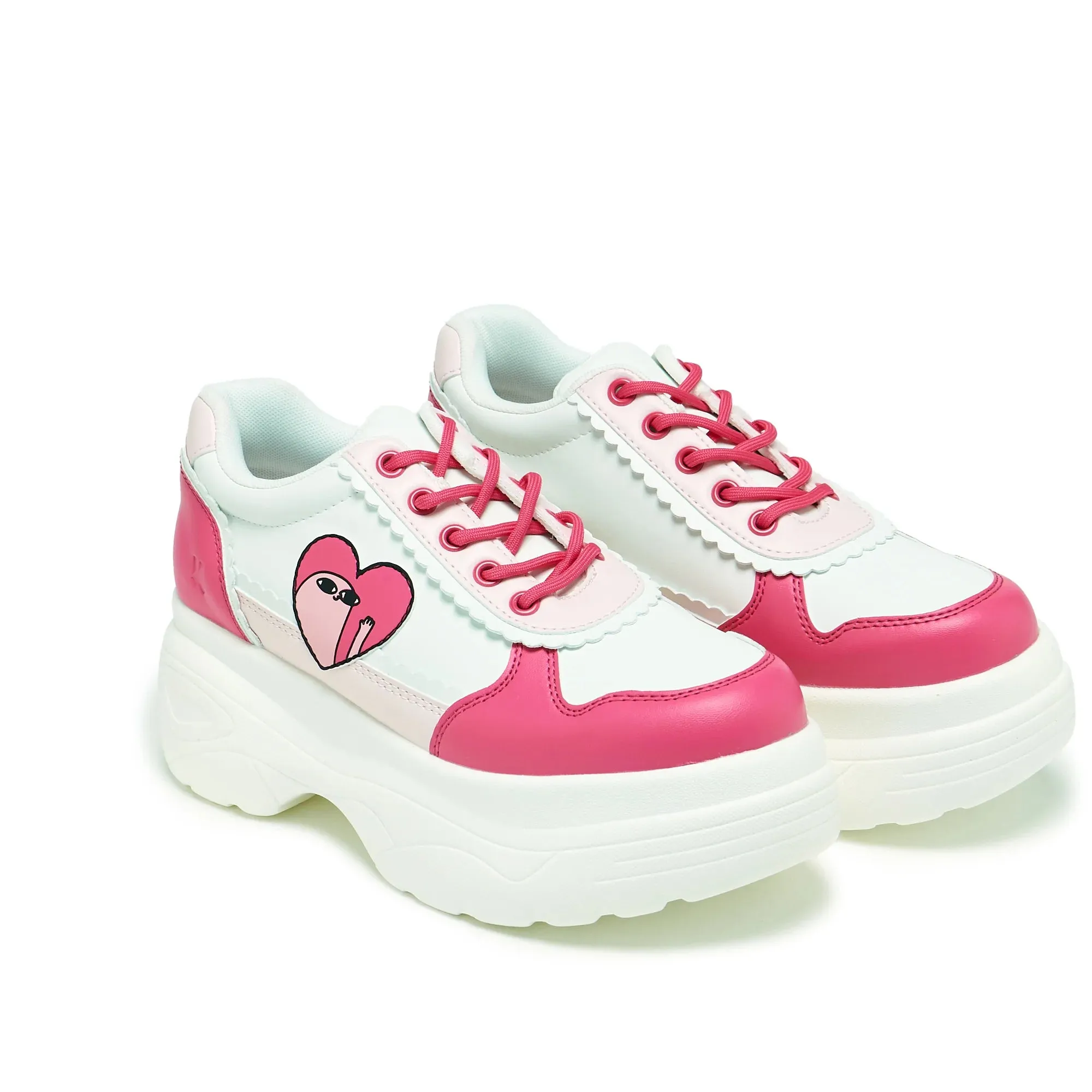 Loveable Antics Chunky Trainers - Pink sold by Shoe Freaks product image thumbnail 2
