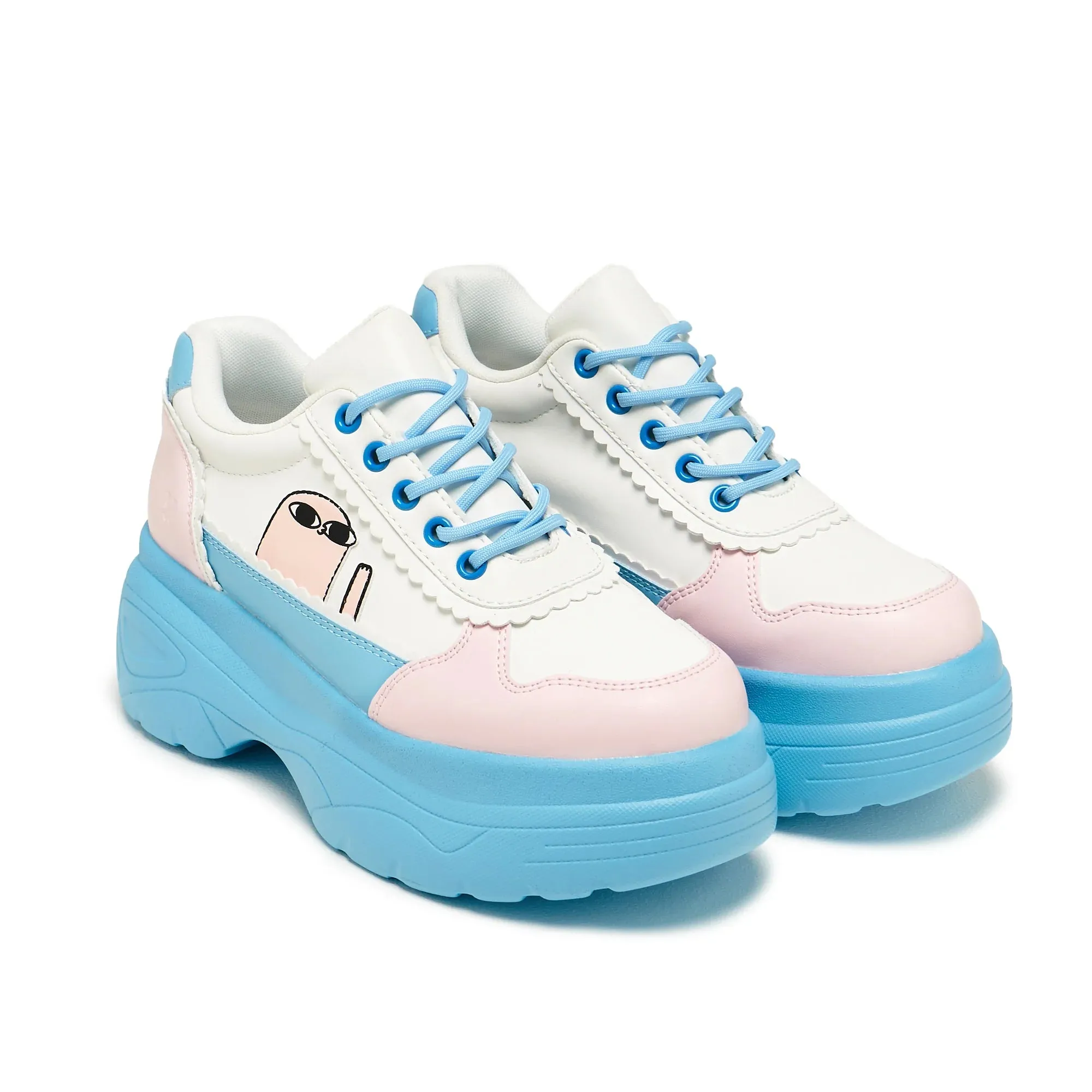 Bean says Hi Chunky Trainers - Blue sold by Shoe Freaks product image thumbnail 2