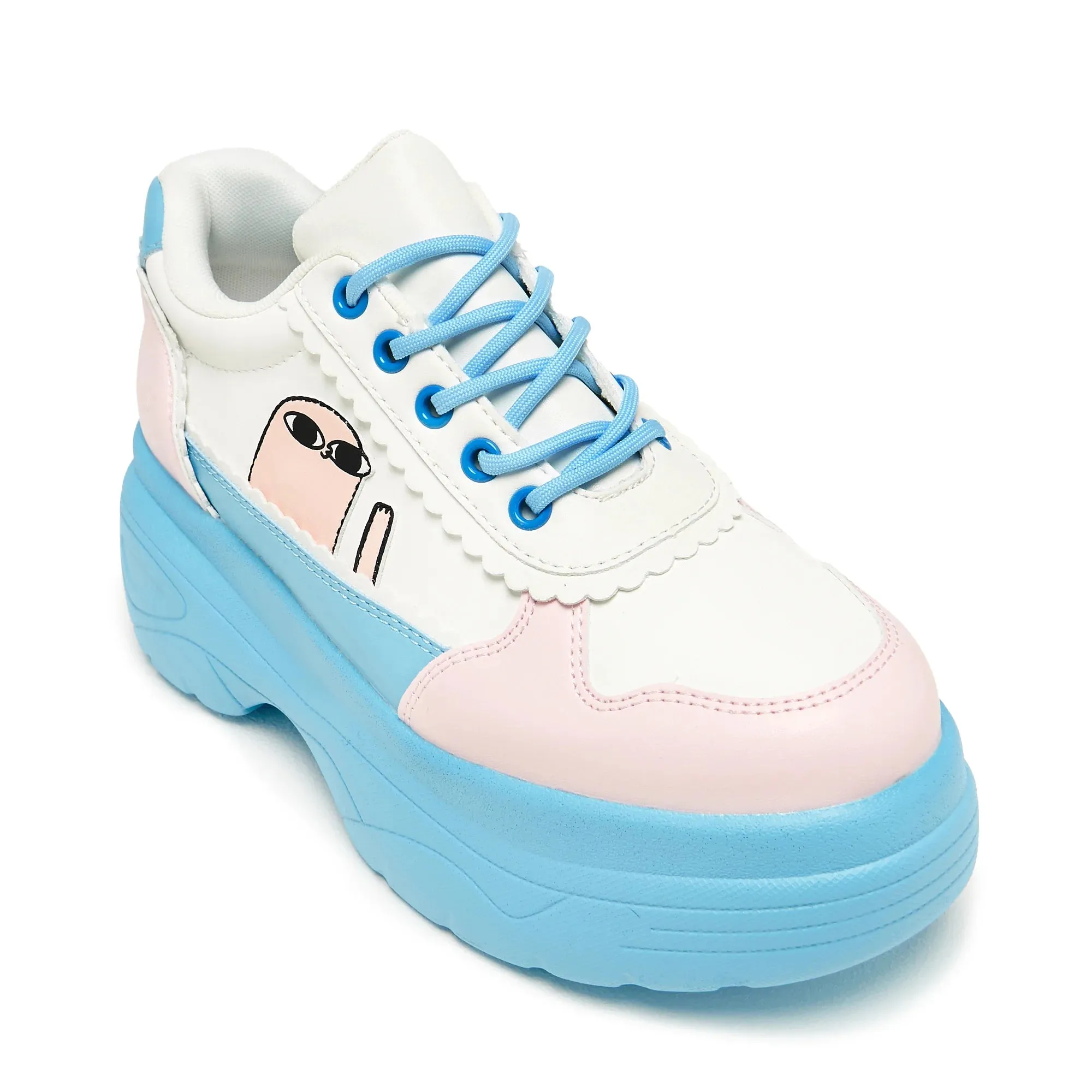 Bean says Hi Chunky Trainers - Blue sold by Shoe Freaks product image thumbnail 3