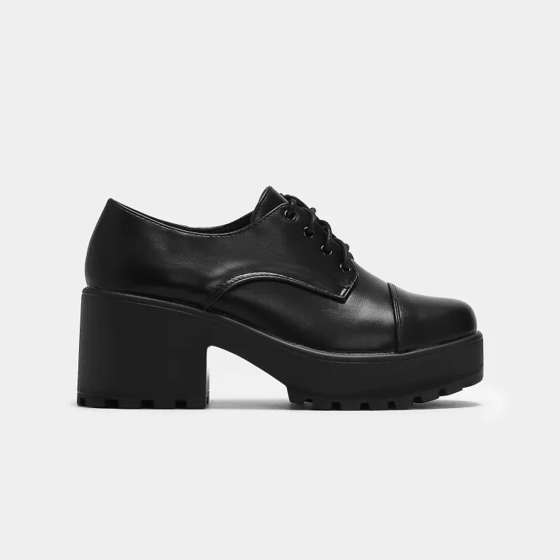 Rei Chunky Lace Up Shoes-Black-Size 9-Clearance sold by Shoe Freaks