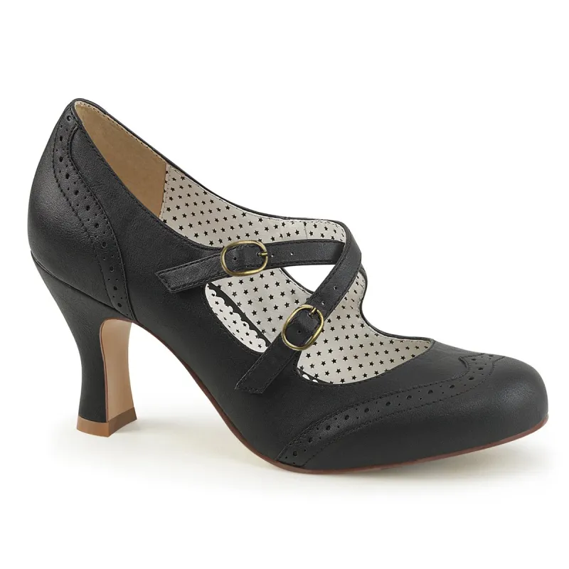 Pin Up Couture Flapper-35-Black-Size 7-Clearance sold by Shoe Freaks