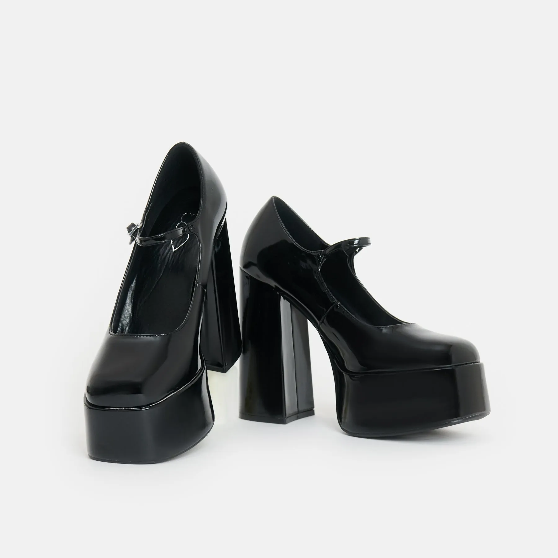 Darkbloom Black Patent Platform Heels-Size 9-Clearance sold by Shoe Freaks product image thumbnail 5