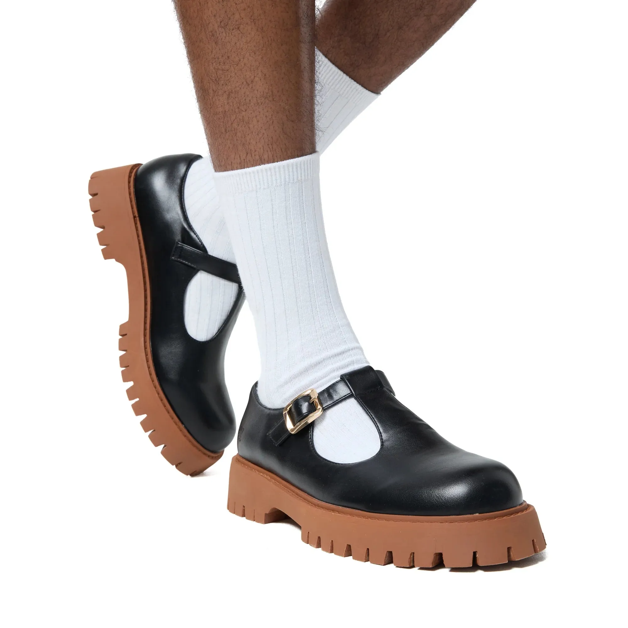 Abbot Men's Chunky Mary Janes - Black-Size 10-Clearance sold by Shoe Freaks product image thumbnail 2