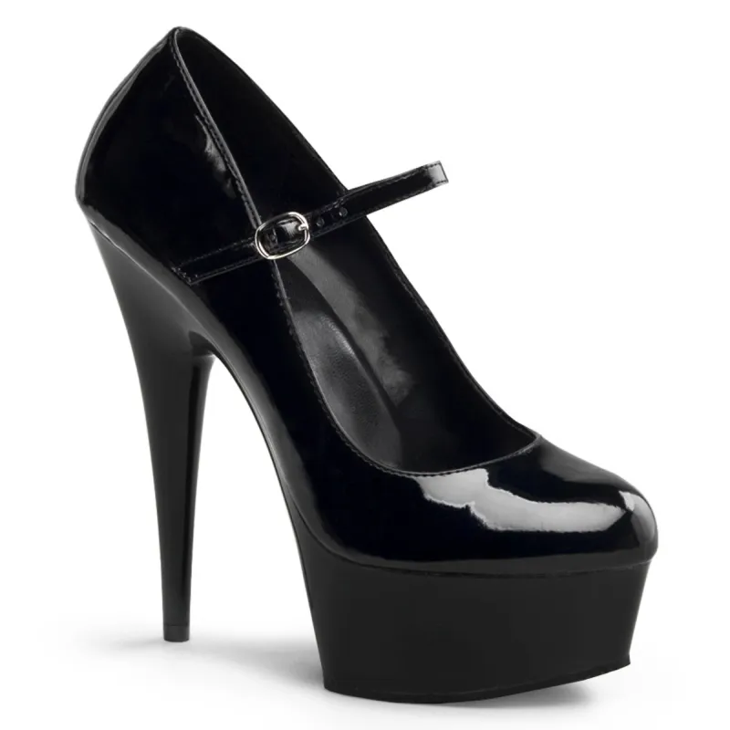 Pleaser Delight-687-Black-Size 12-Clearance sold by Shoe Freaks