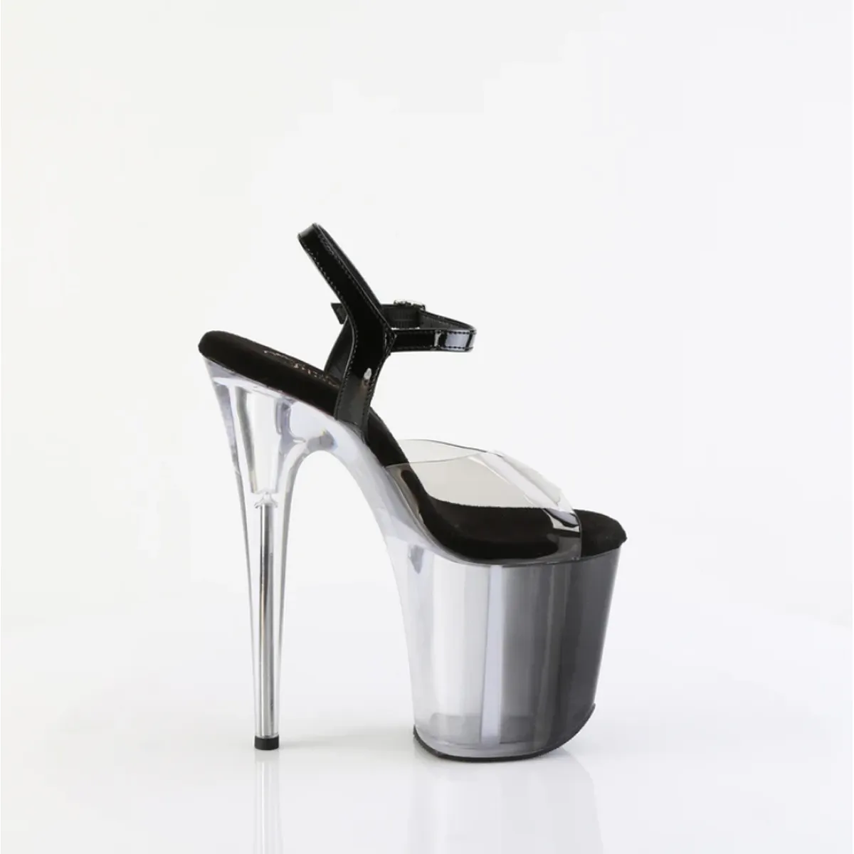 Pleaser Flamingo-808T-1-Smoke-Black/Black-Clear Ombre-Size 7-Clearance sold by Shoe Freaks product image thumbnail 5