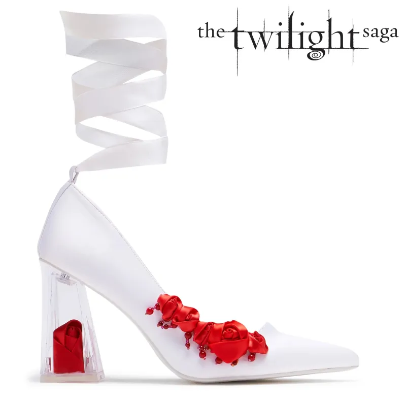 Bella’s Nightmare Rose Heels - Pearl-White-Size 8-Clearance sold by Shoe Freaks