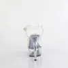 Pleaser Delight-608VL-Clear/Clear-Size 6-Clearance sold by Shoe Freaks