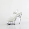 Pleaser Delight-608VL-Clear/Clear-Size 6-Clearance sold by Shoe Freaks