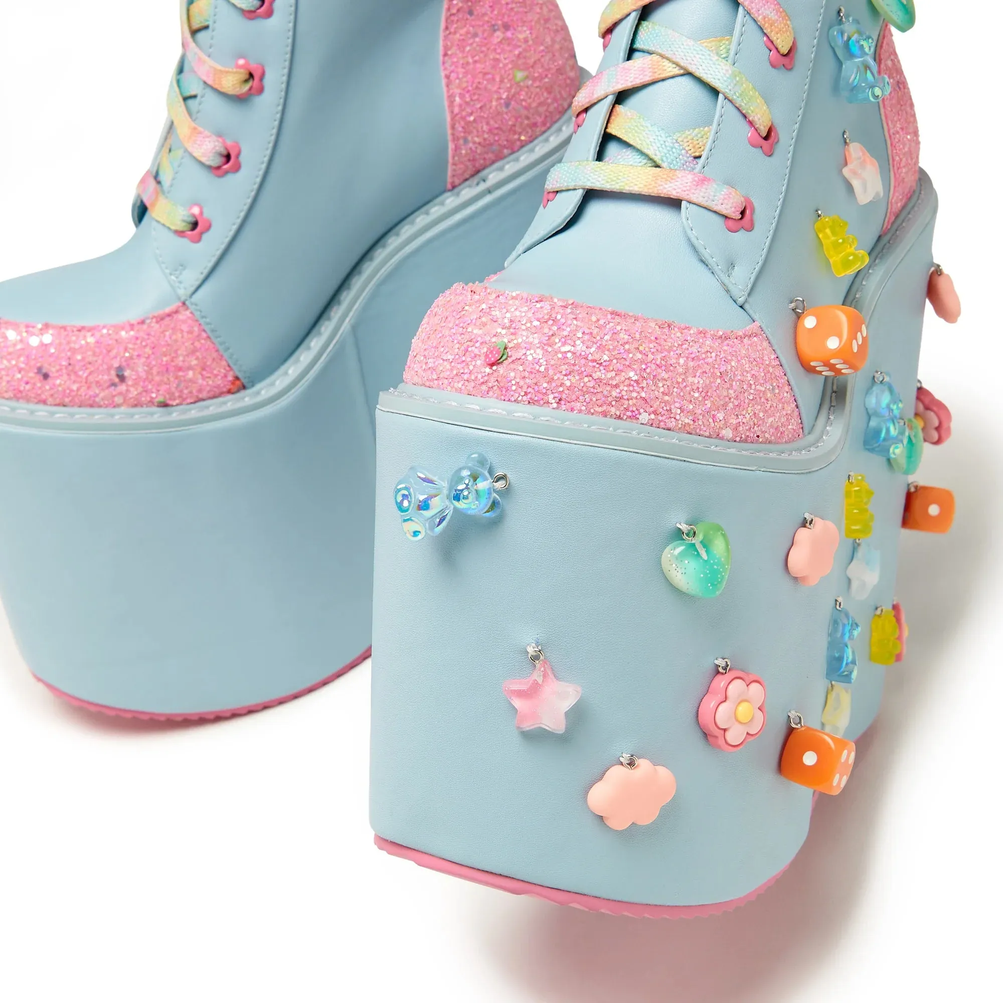 Playful Spirit Decora Tower Platform Boots - Blue sold by Shoe Freaks product image thumbnail 5