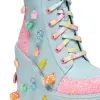 Playful Spirit Decora Tower Platform Boots - Blue sold by Shoe Freaks