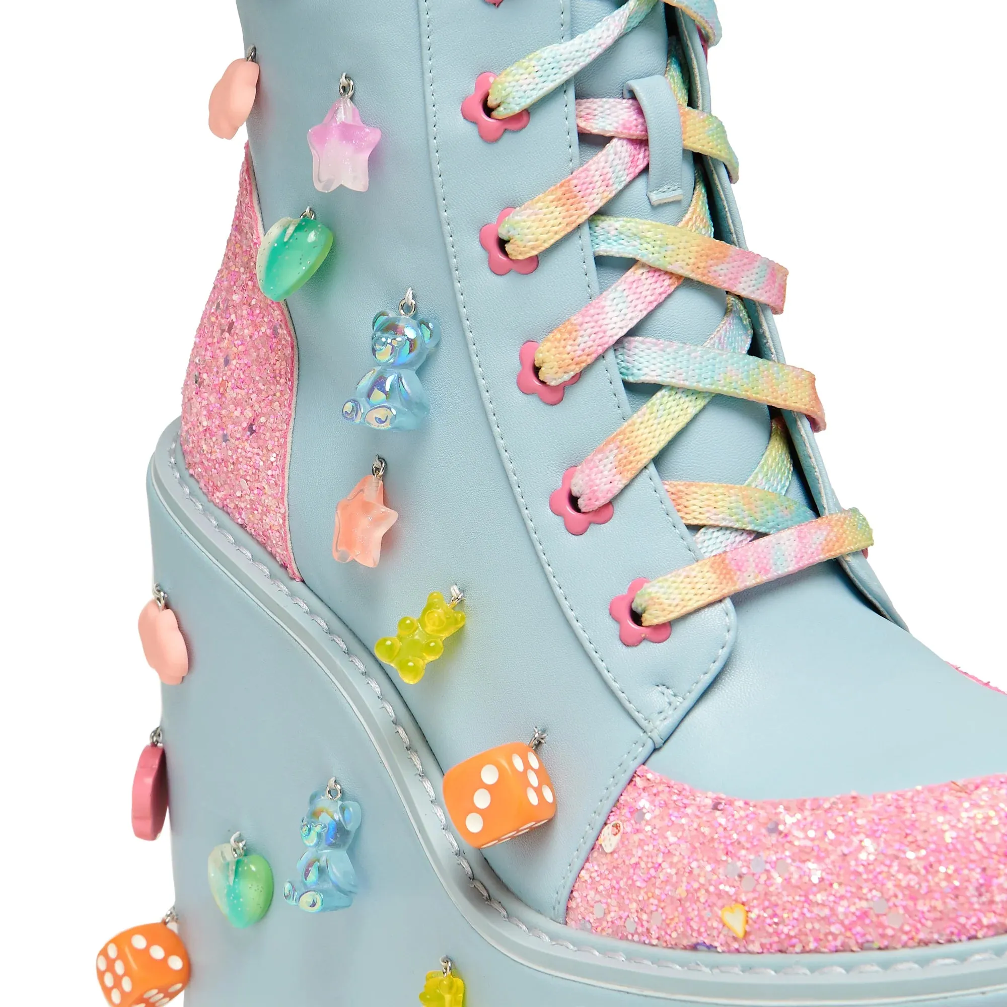 Playful Spirit Decora Tower Platform Boots - Blue sold by Shoe Freaks product image thumbnail 3