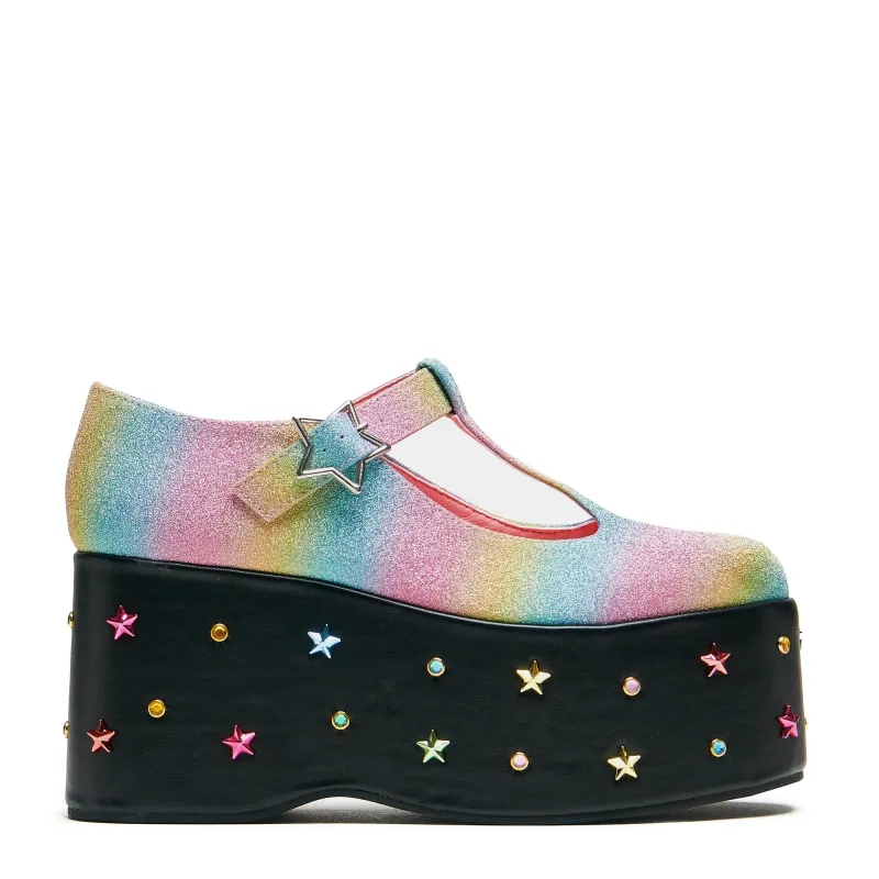 Shino Rainbow Platform Mary Janes - Multi sold by Shoe Freaks