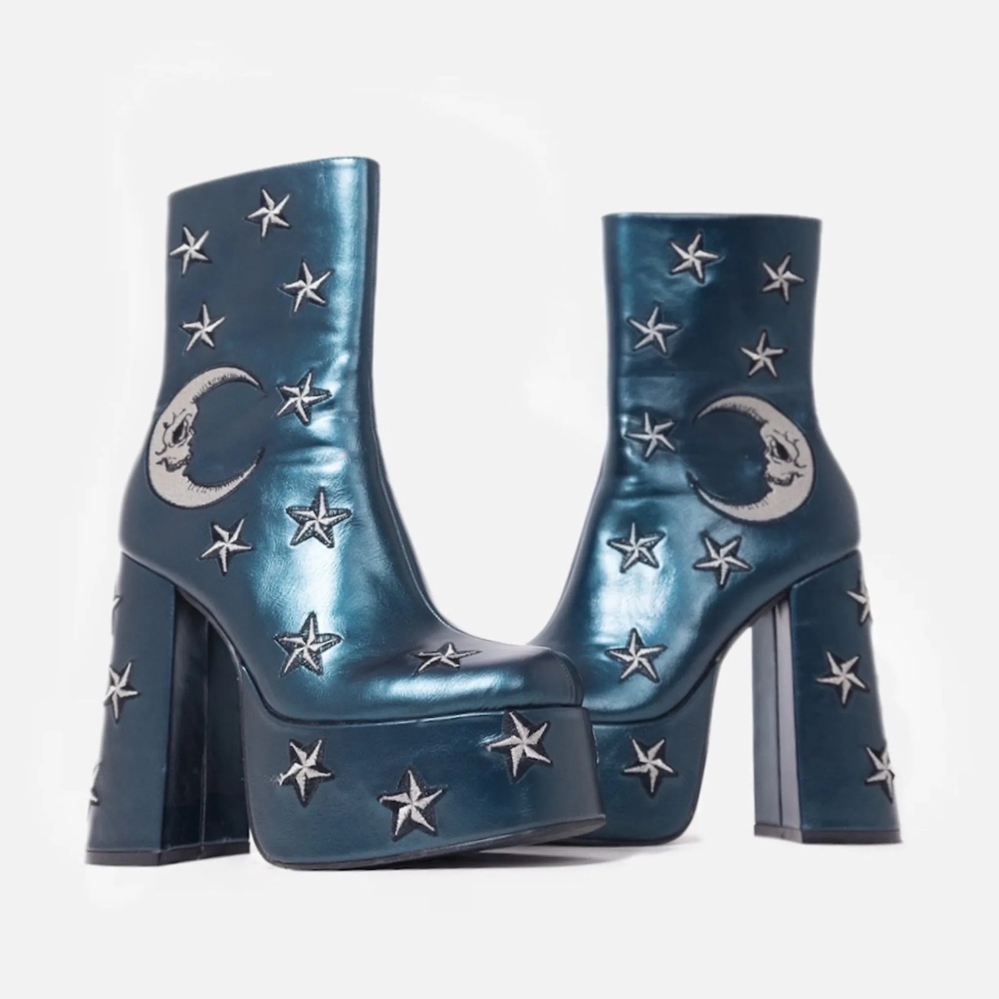 Dreams of Mooncraft Teal Heeled Boots-Size 11-Clearance sold by Shoe Freaks product image thumbnail 4
