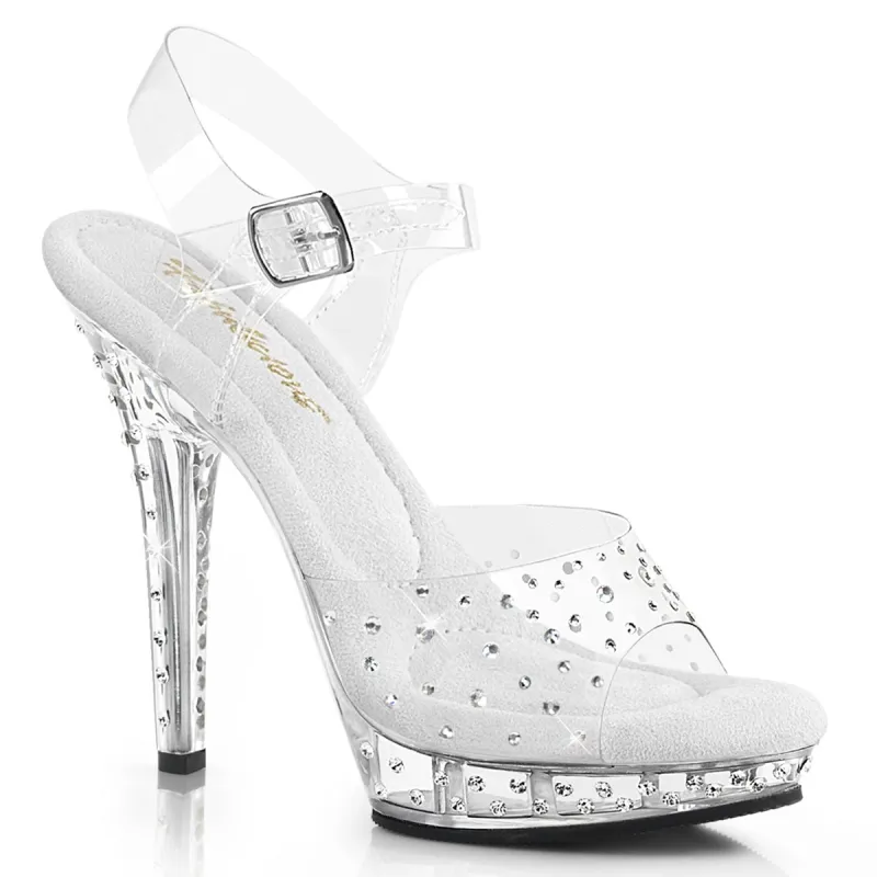 Fabulicious Lip-108RS-Clear-Size 8-Clearance sold by Shoe Freaks