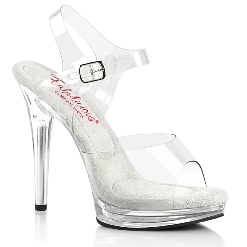 Fabulicious Glory-508-Clear/Clear-Size 8-Clearance sold by Shoe Freaks