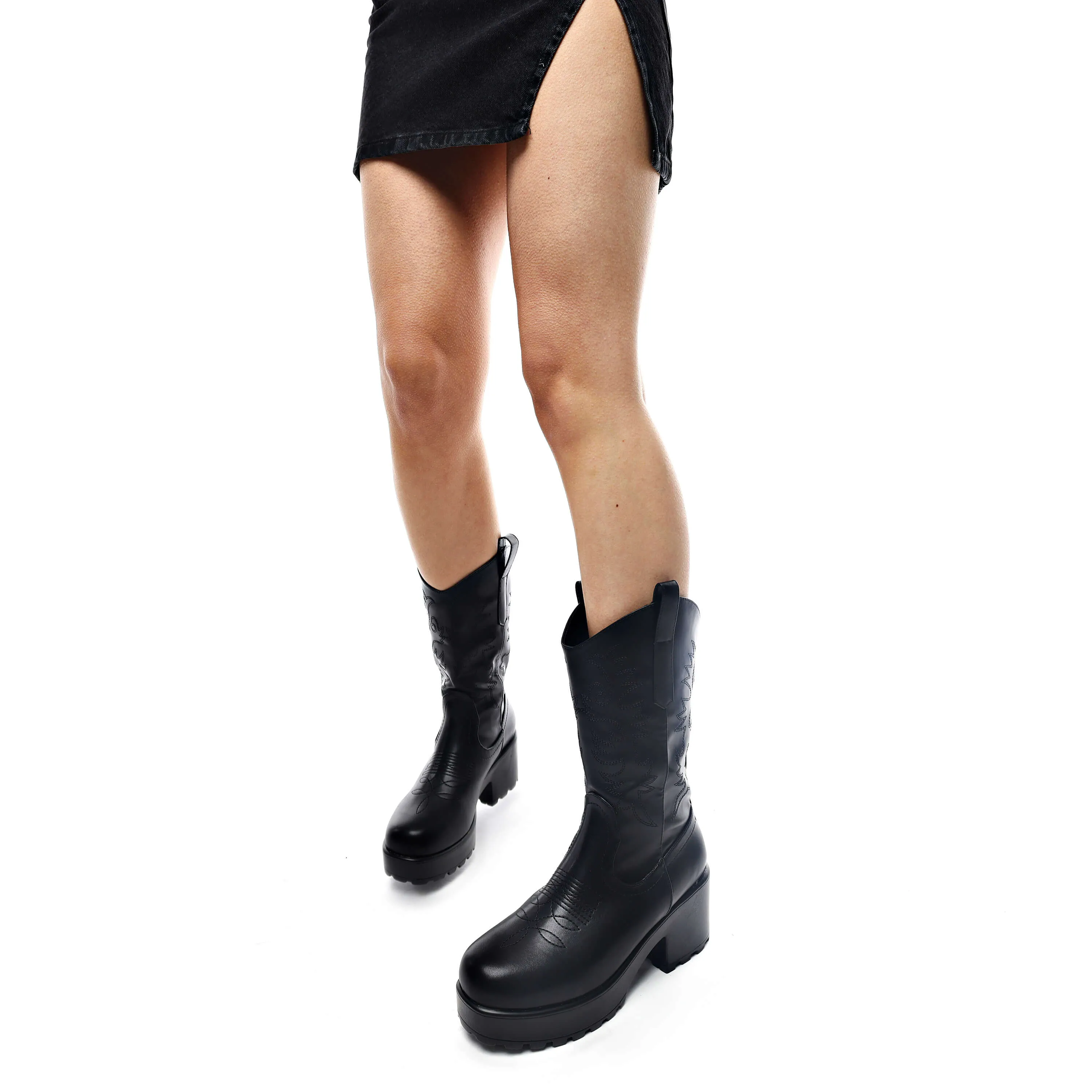 WINTU Long Chunky Western Cowboy Boots sold by Shoe Freaks product image thumbnail 3