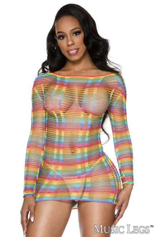 Striped Rainbow Chemise sold by Shoe Freaks
