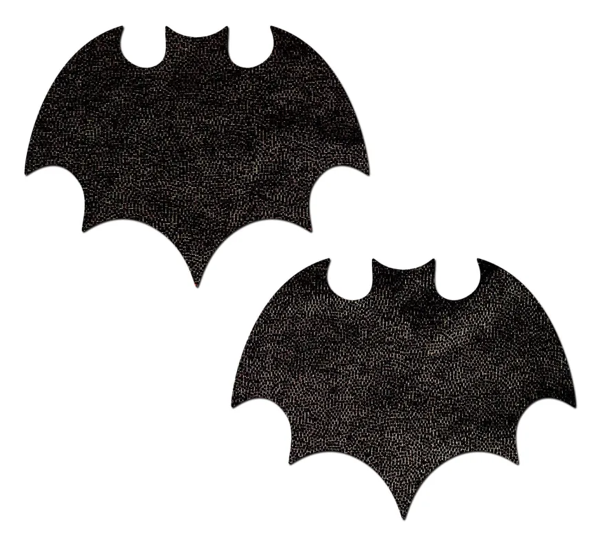 Vamp: Liquid Black Bat Nipple Pasties sold by Shoe Freaks
