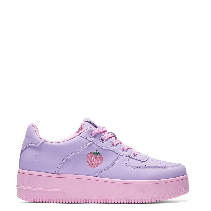 Sweet Strawberry Platform Trainers Purple-Size 8-Clearance sold by Shoe Freaks