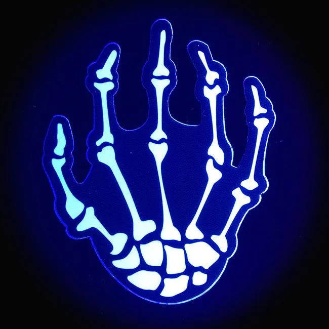 White Boney Skeleton Hands on Black Nipple Pasties sold by Shoe Freaks product image thumbnail 4