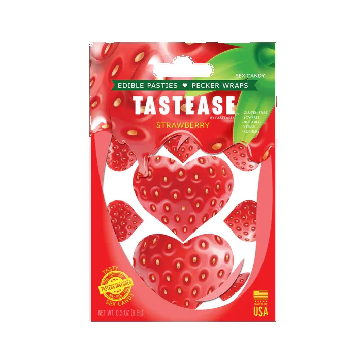 Tastease: Edible Pasties & Pecker Wraps Strawberry Candy sold by Shoe Freaks product image thumbnail 2
