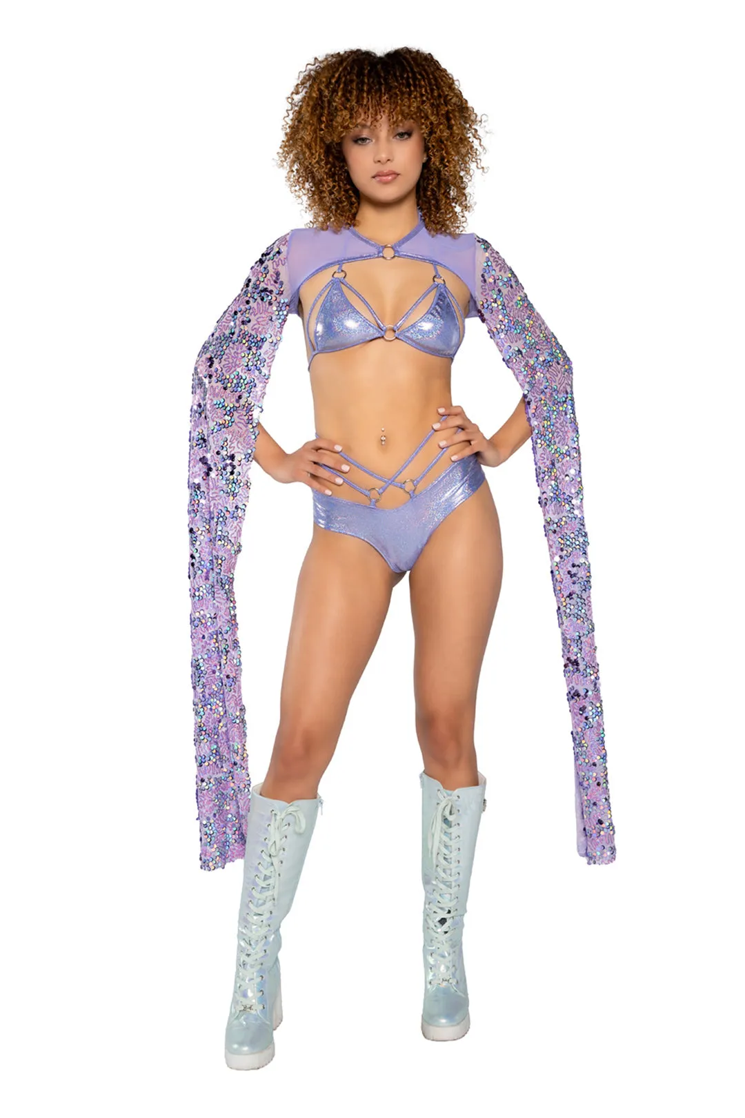 Sequin Drop Sleeve Shrug sold by Shoe Freaks product image thumbnail 3