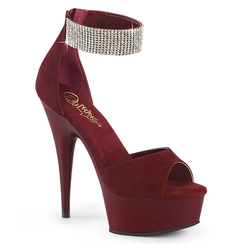 Pleaser Delight-625-Burgundy-Size 10-Clearance sold by Shoe Freaks
