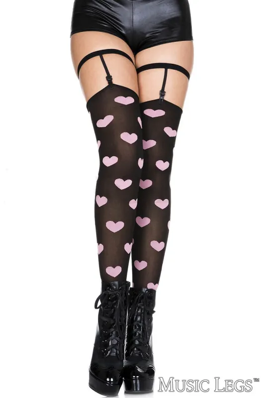 Heart Thigh Hi & Leg Garters sold by Shoe Freaks
