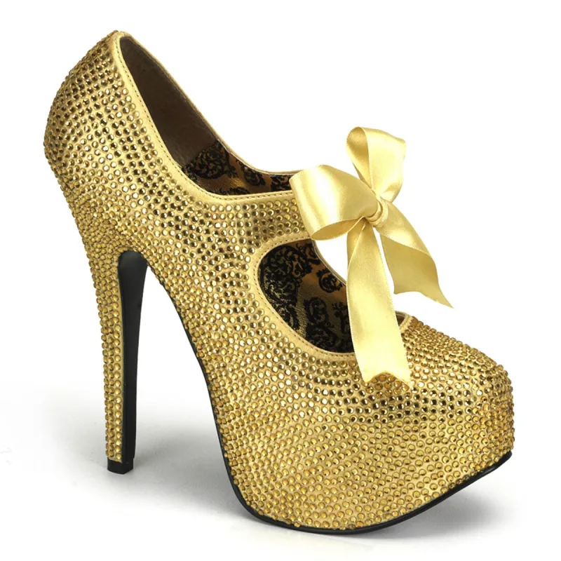 Bordello Teeze-04R-Gold-Size 8-Clearance sold by Shoe Freaks
