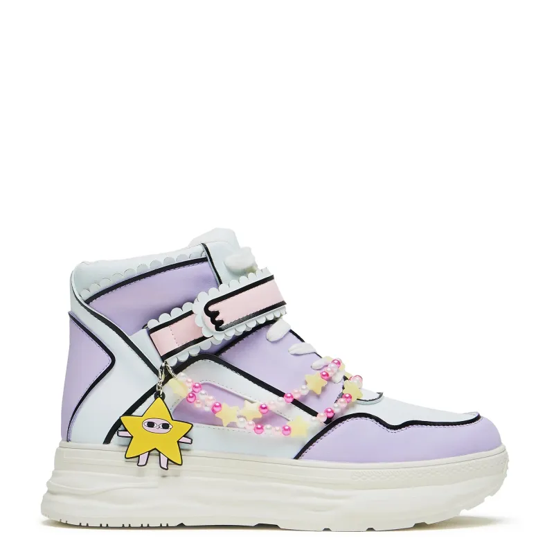 Ur a Star High Top Trainers-Purple-Size 10-Clearance sold by Shoe Freaks