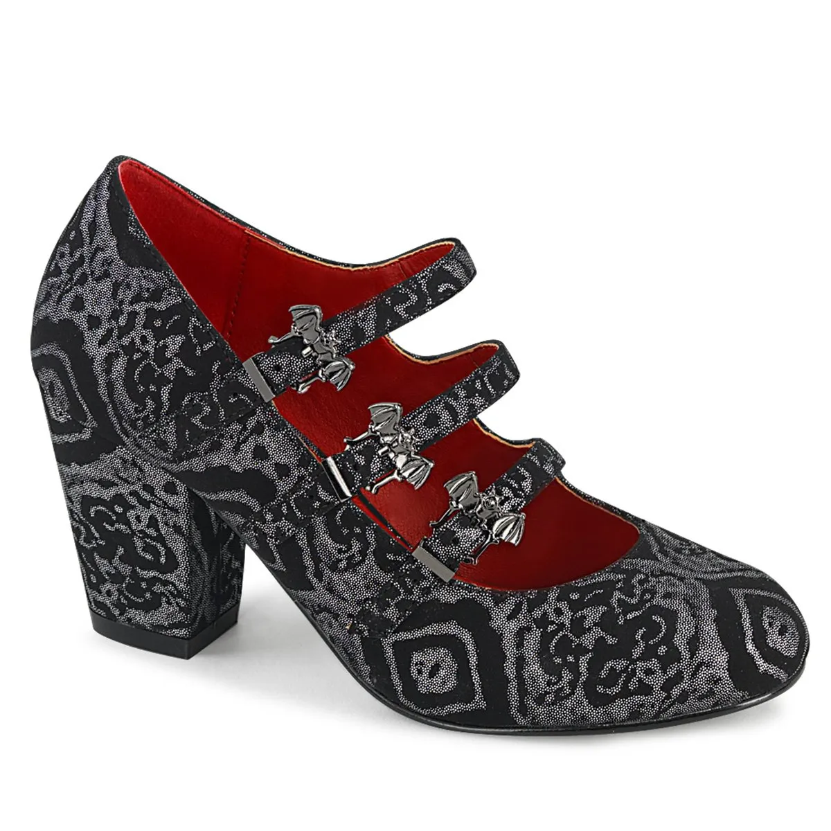 Demonia Vivika-38-Black-Silver-Size 9-Clearance sold by Shoe Freaks