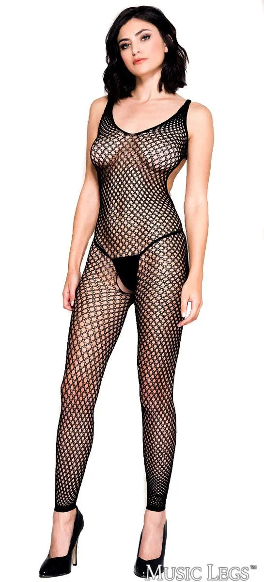 Footless Crochet Crotchless Bodystocking sold by Shoe Freaks