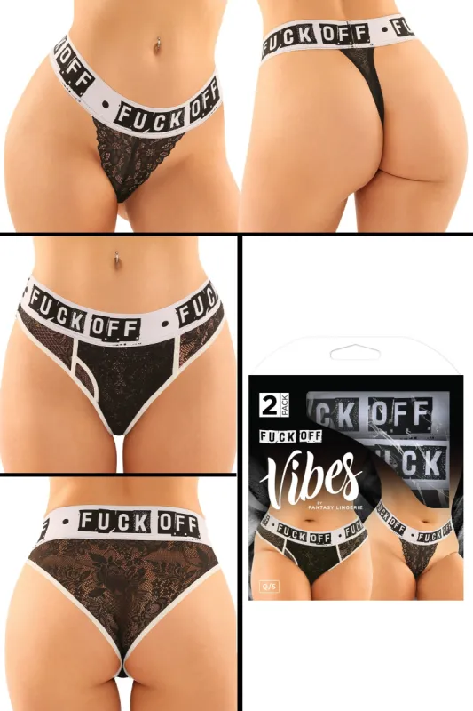 "Fuck Off" Buddy Panty Pack sold by Shoe Freaks