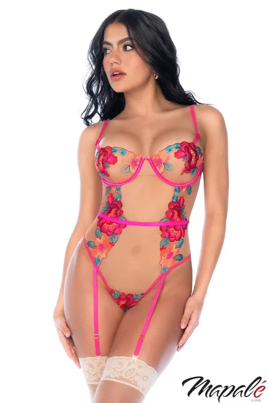 Sheer Lace Teddy sold by Shoe Freaks