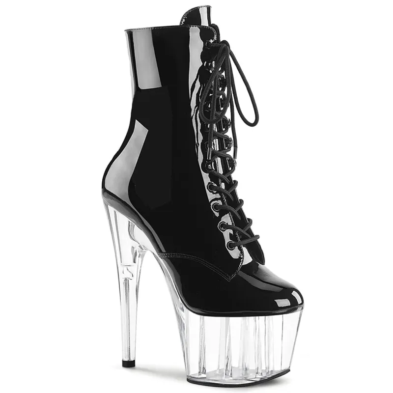 Pleaser Adore-1020-Black/Clear-Size 10-Clearance sold by Shoe Freaks