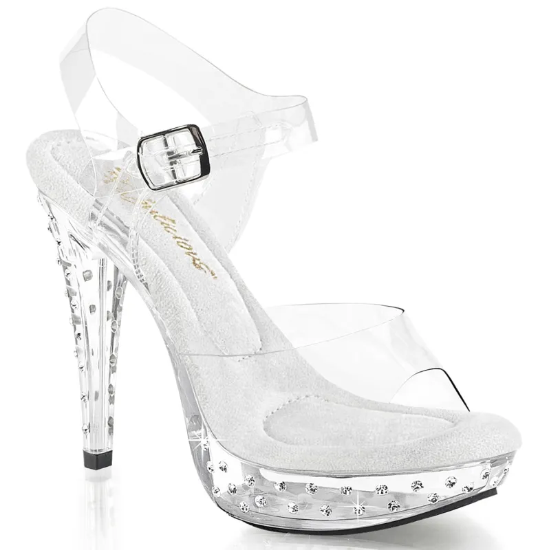 Fabulicious Cocktail-508SDT-Clear/Clear-Size 8-Clearance sold by Shoe Freaks