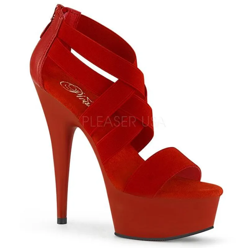 Pleaser Delight-669-Red-Size 8-Clearance sold by Shoe Freaks