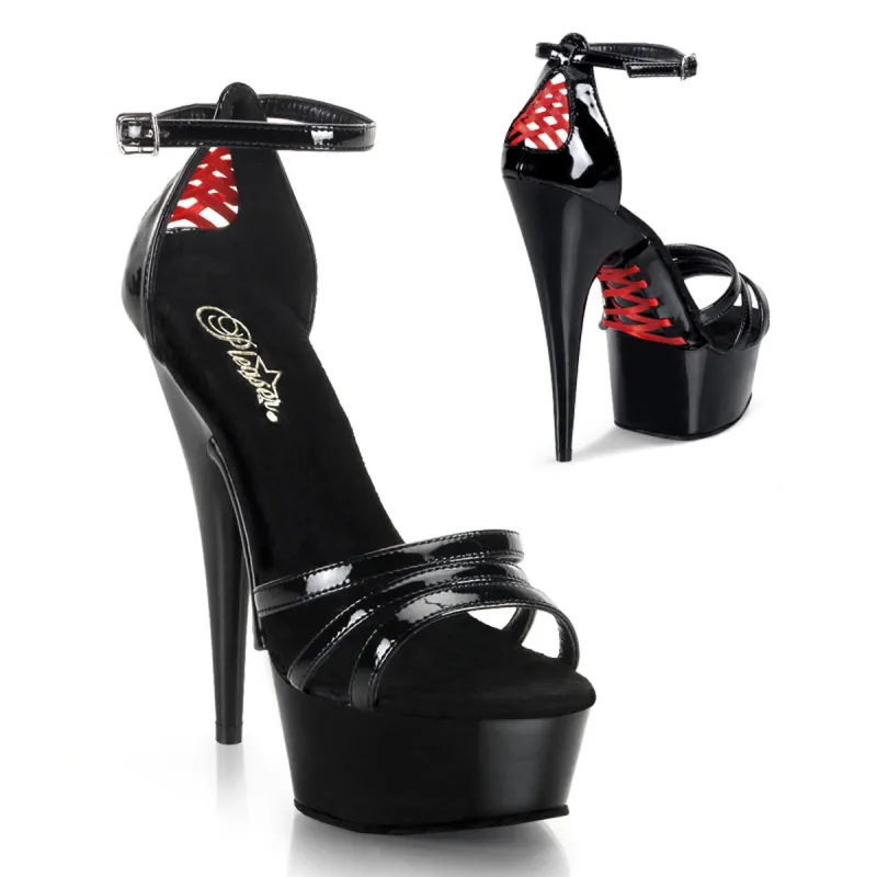 Pleaser Delight-662-Black-Size 8-Clearance sold by Shoe Freaks